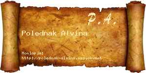 Polednak Alvina névjegykártya